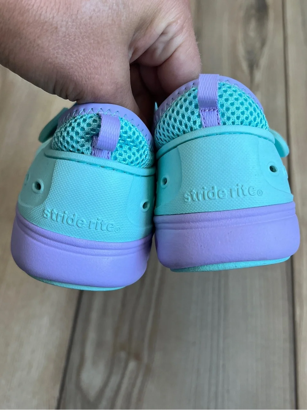 Stride Rite Aqua and Lavender Water Shoe